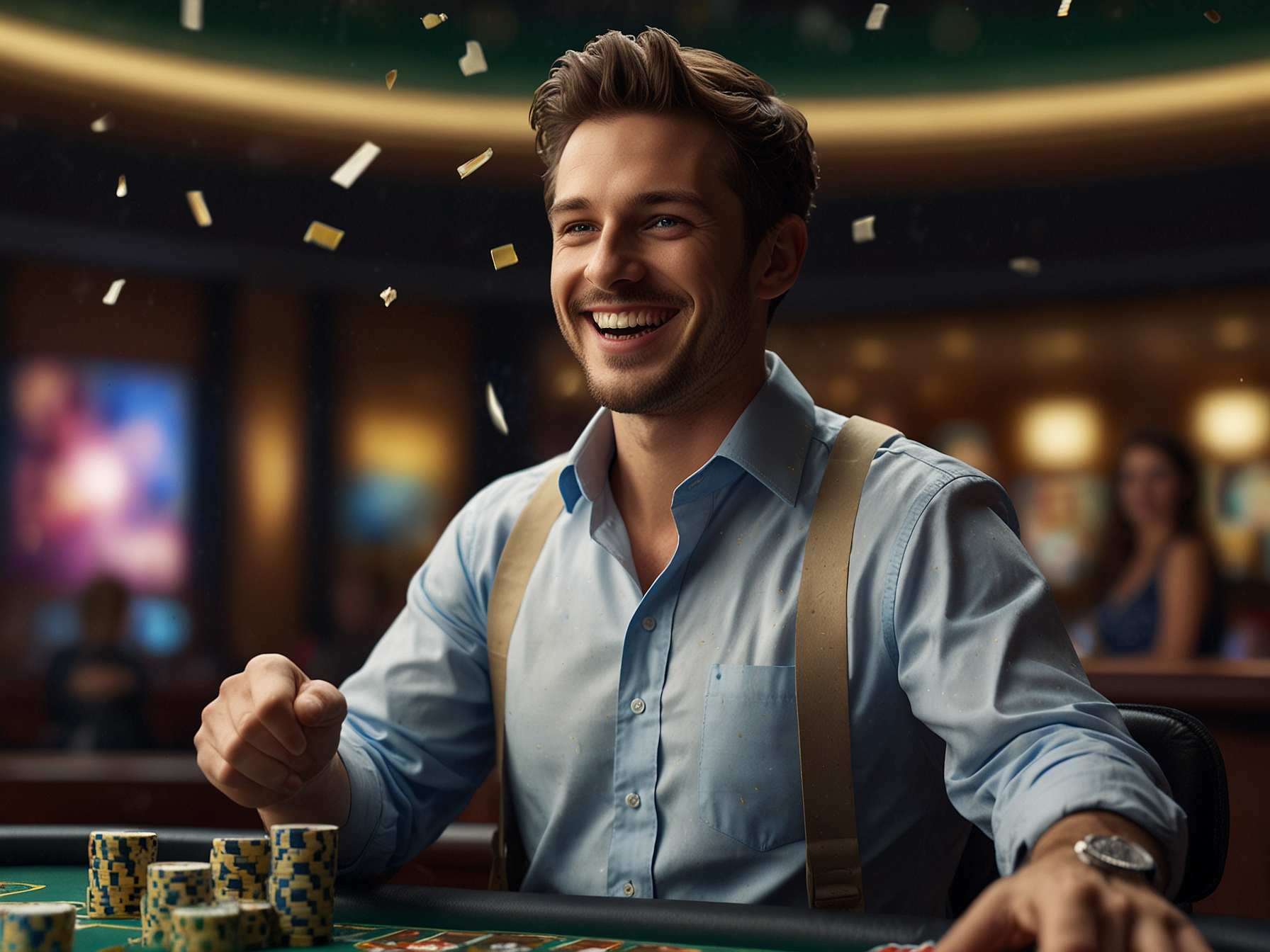 Vavada Casino Tajikistan hero banner showing energetic slot player